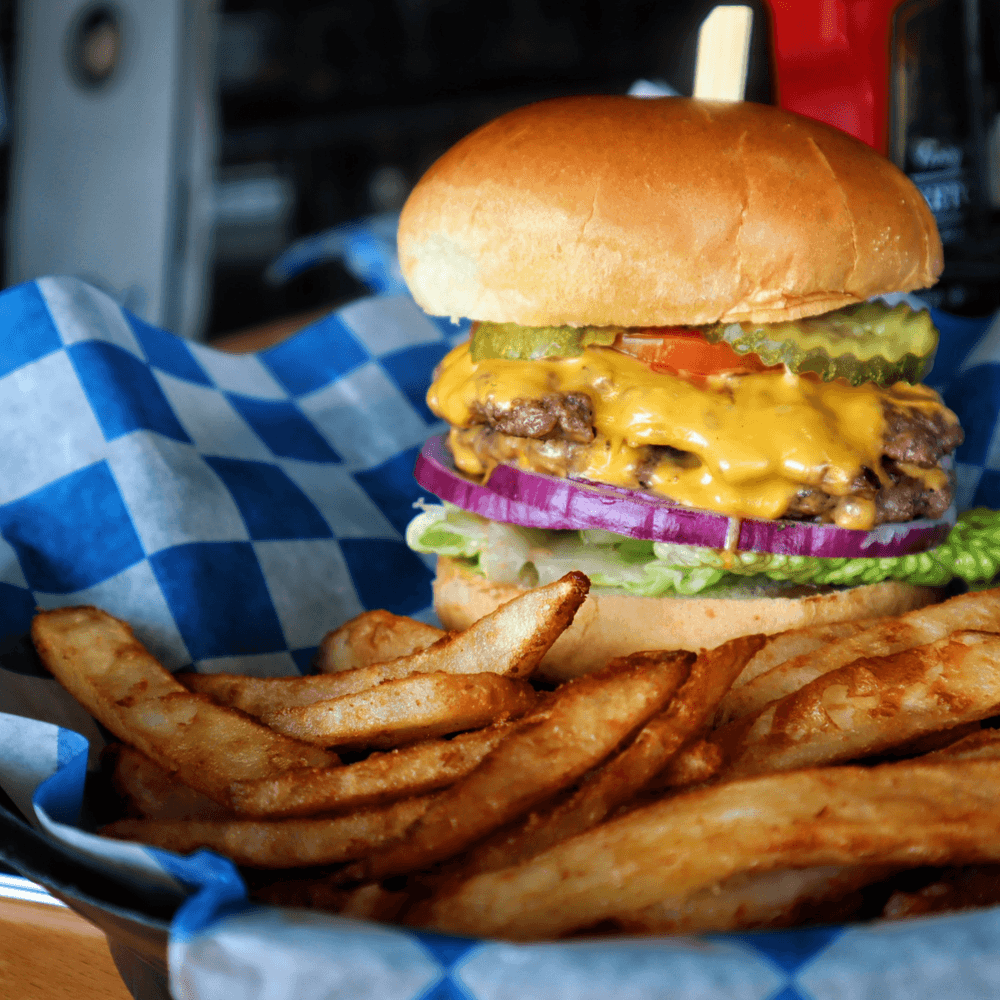 Double Smashed Cheese Burger