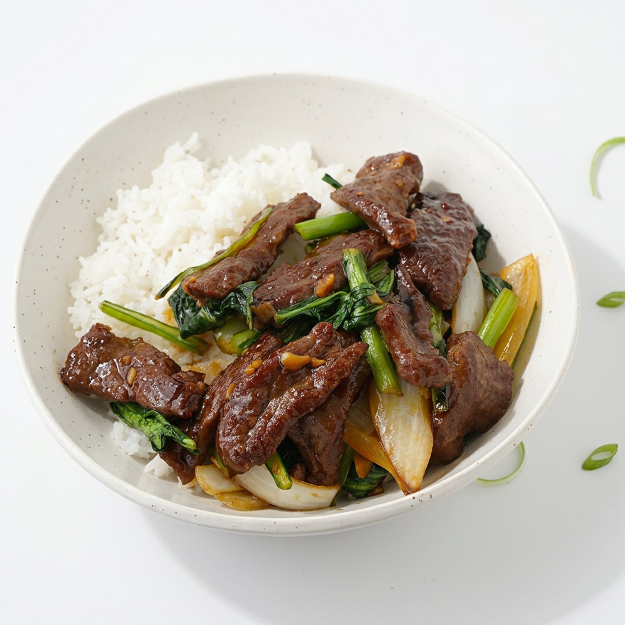 Beef with Oyster Sauce and Rice