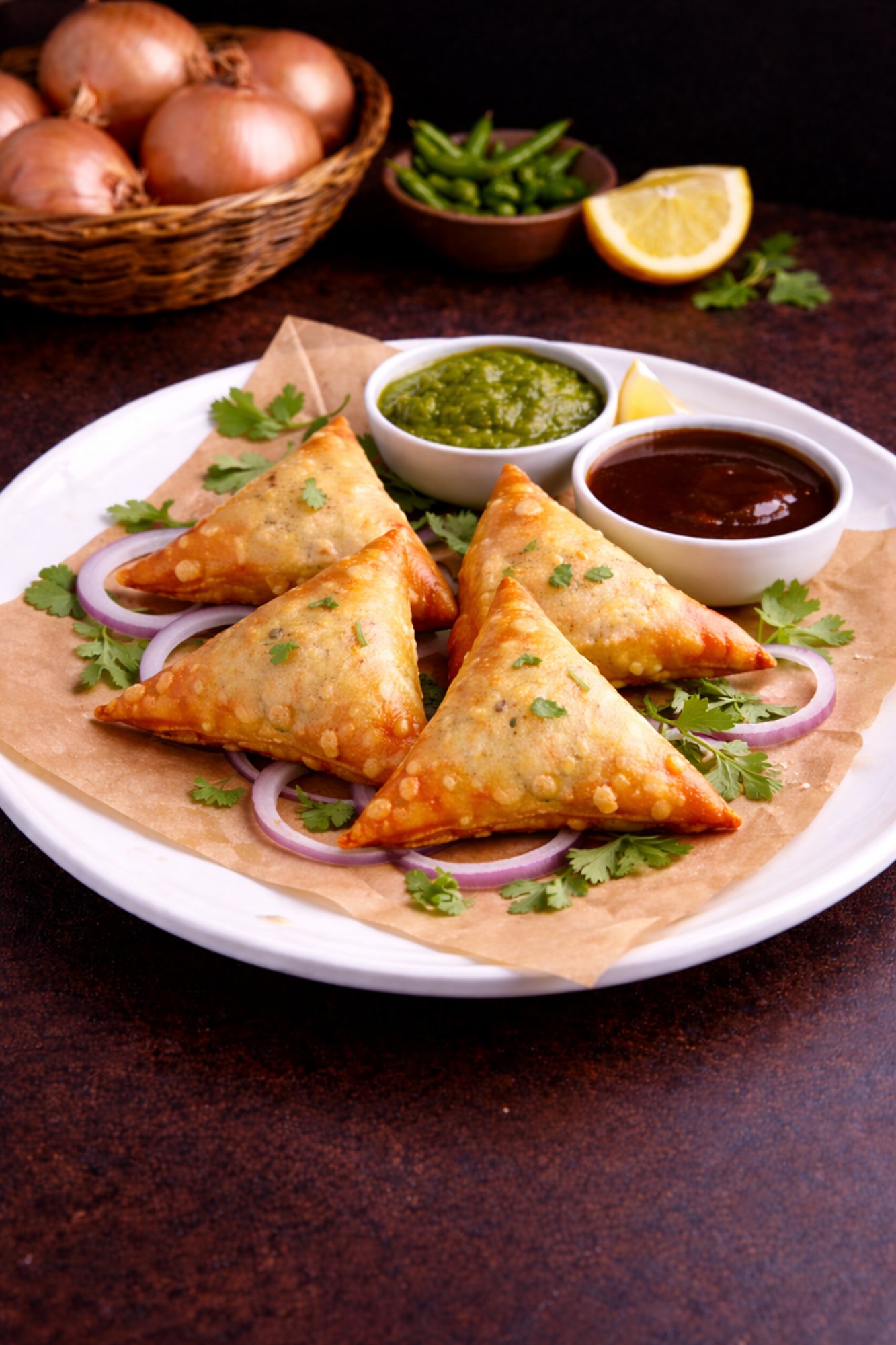 Navrang Onion Samosa (4 pcs)