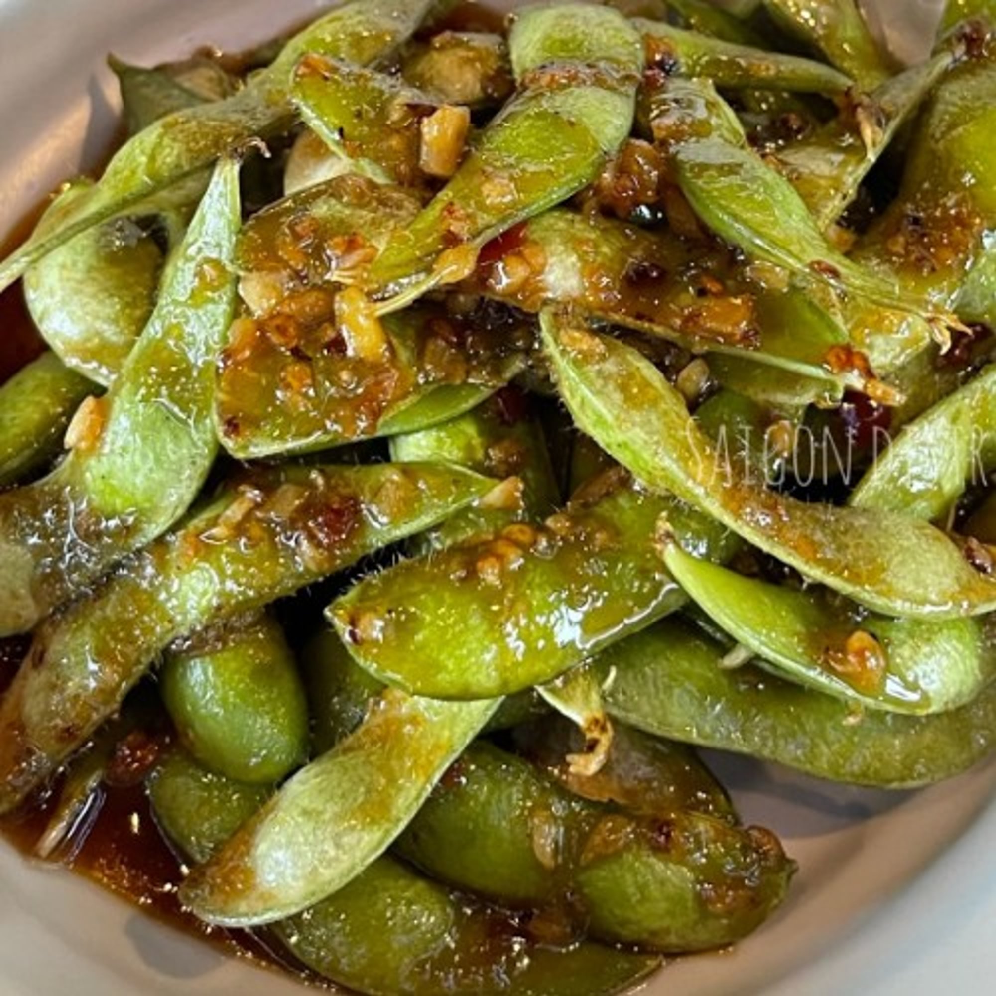 5. Spicy Sautéed Garlic Edamame