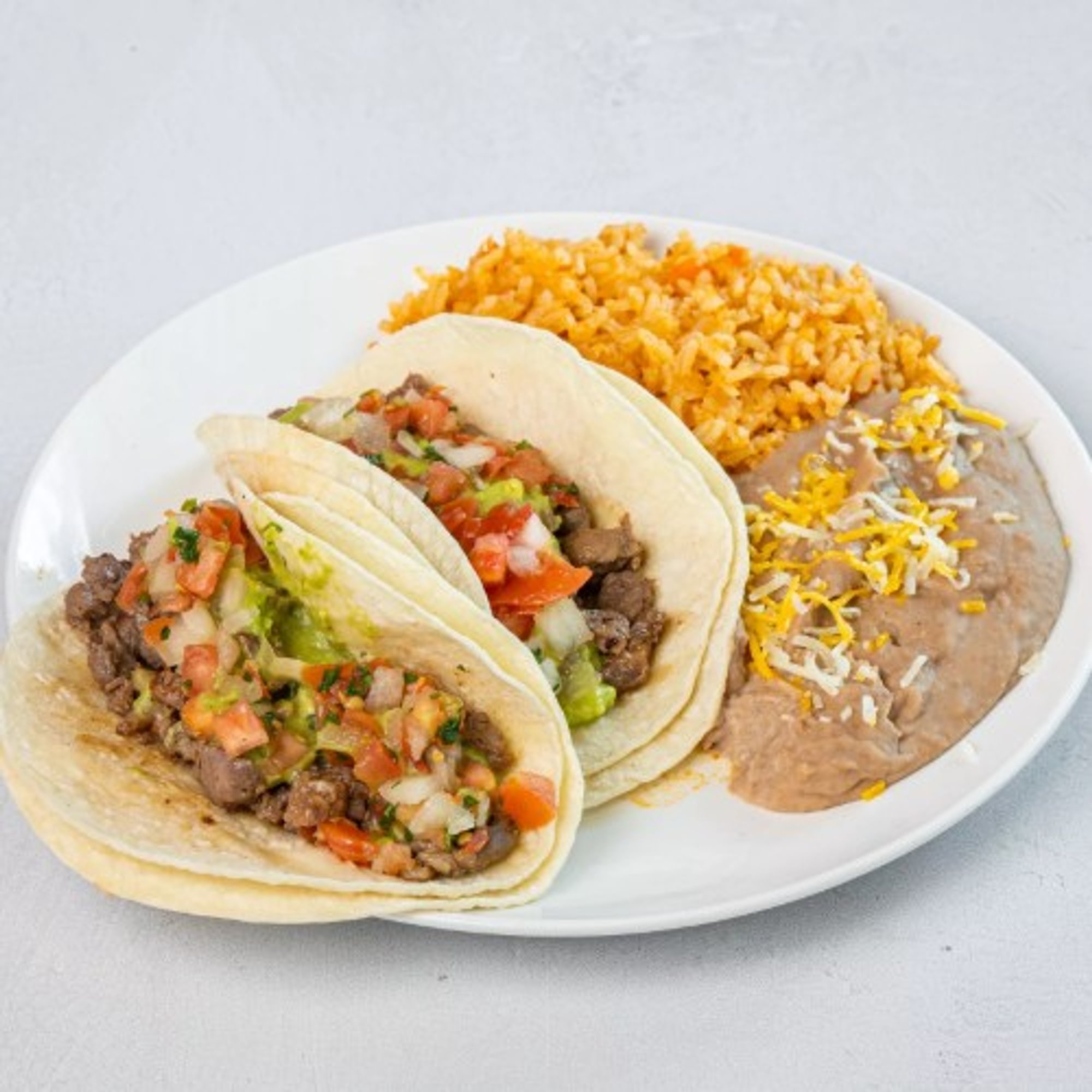 Combo 8 - Two Soft Tacos Plate