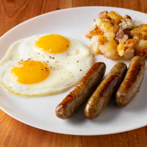 TURKEY SAUSAGE & EGGS