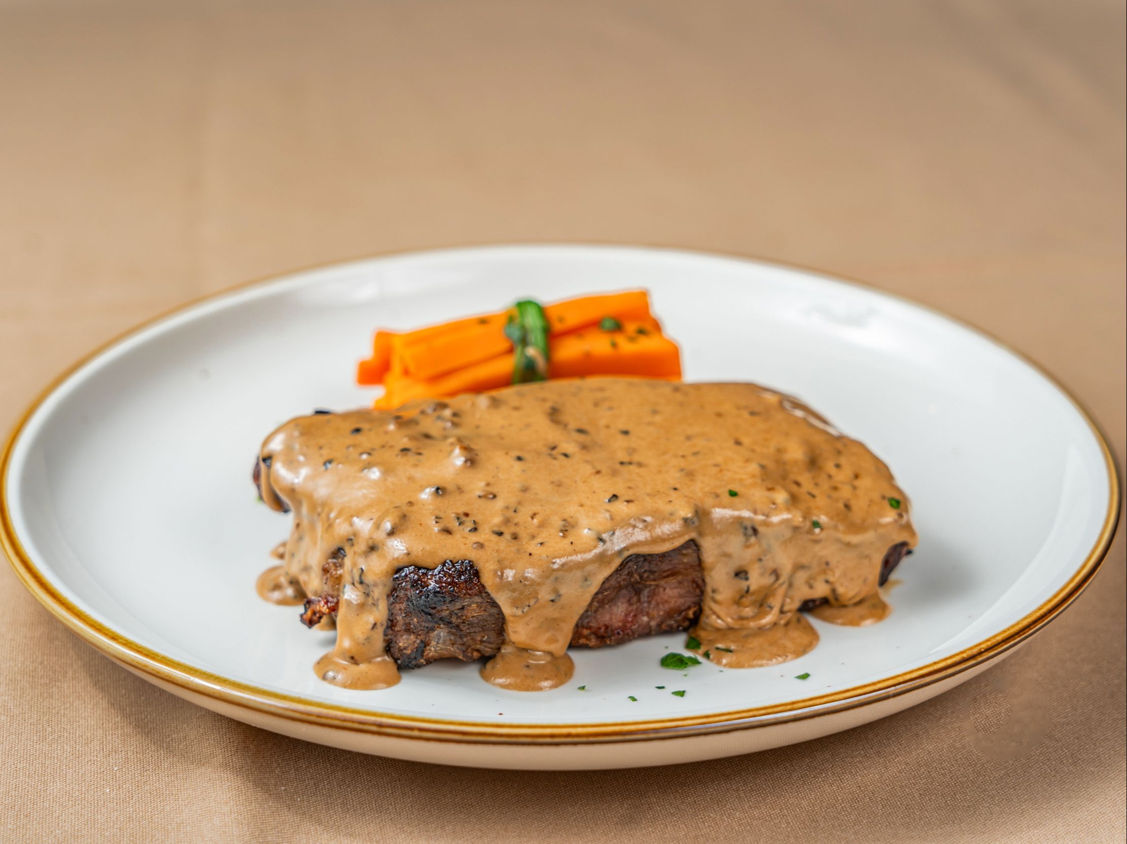 Shell Steak Au Poivre (Lunch)