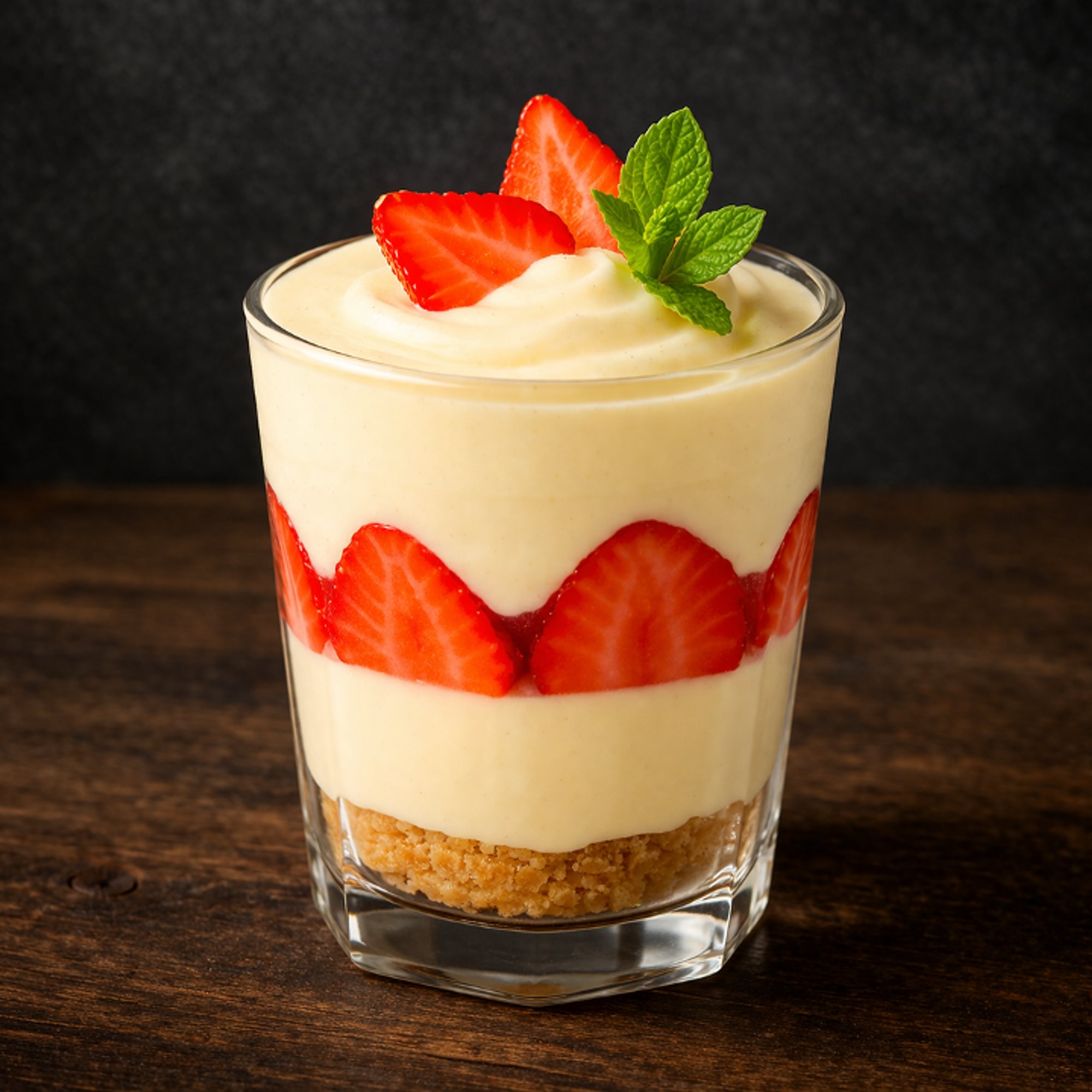 Strawberry Sunburst Pudding