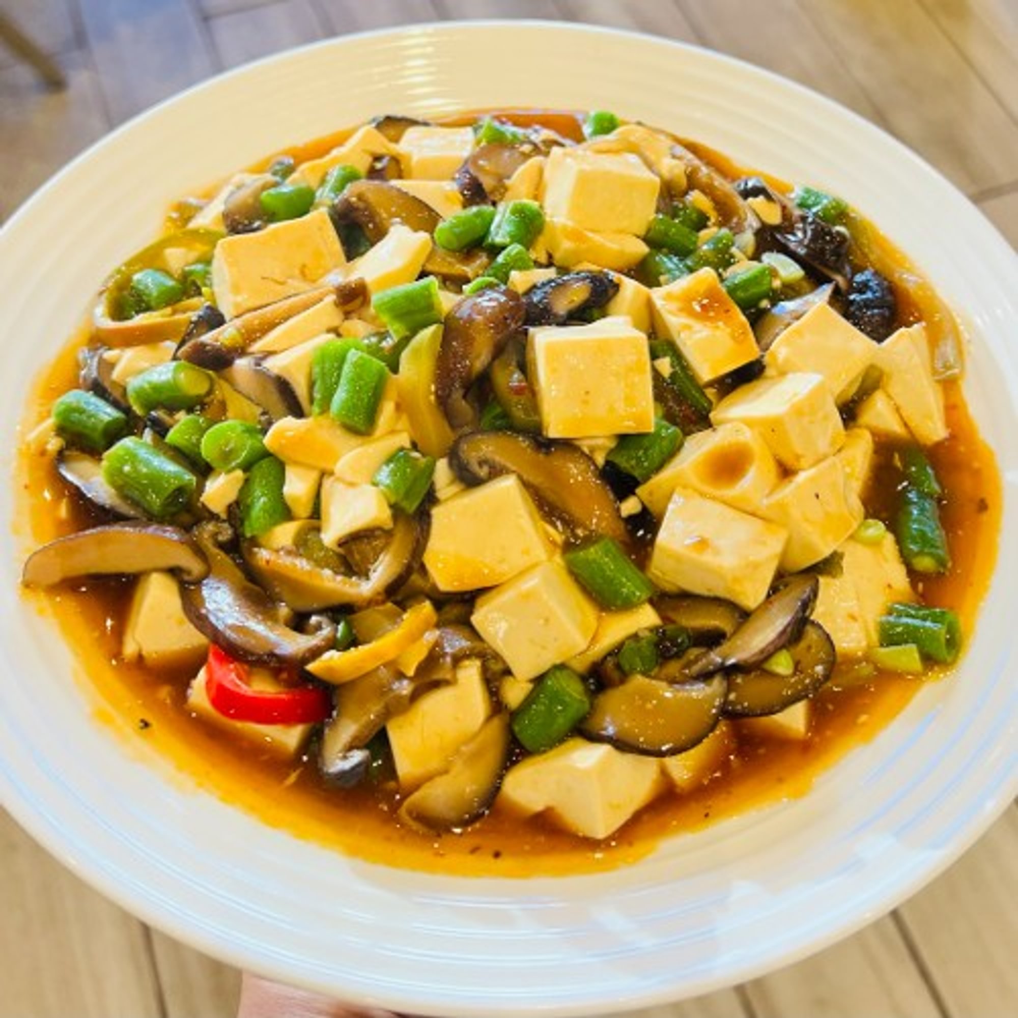 Vegan Mapo Tofu Shitake Mushroom
