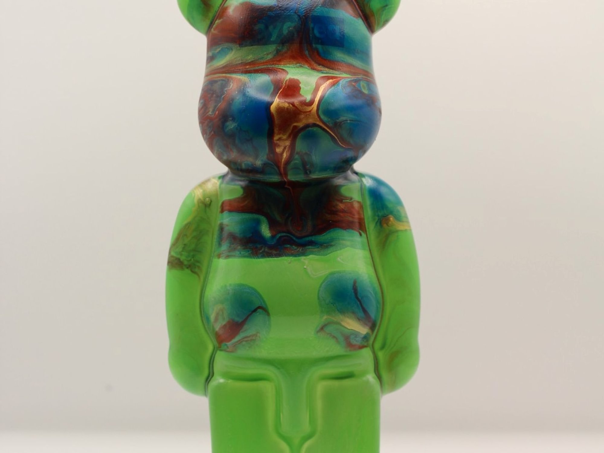 Hand Painted Glass Bear