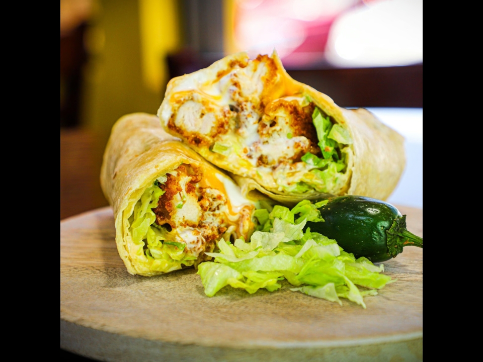 Spicy Fried Chicken Burrito