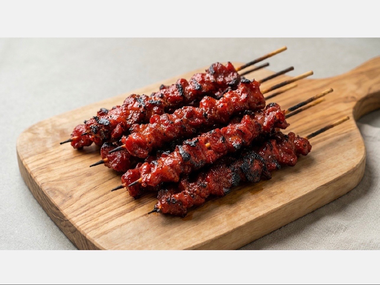 #13 BBQ Pork Skewers/ Moo Ping (3 Sticks) Sticky Rice, Chili Paste