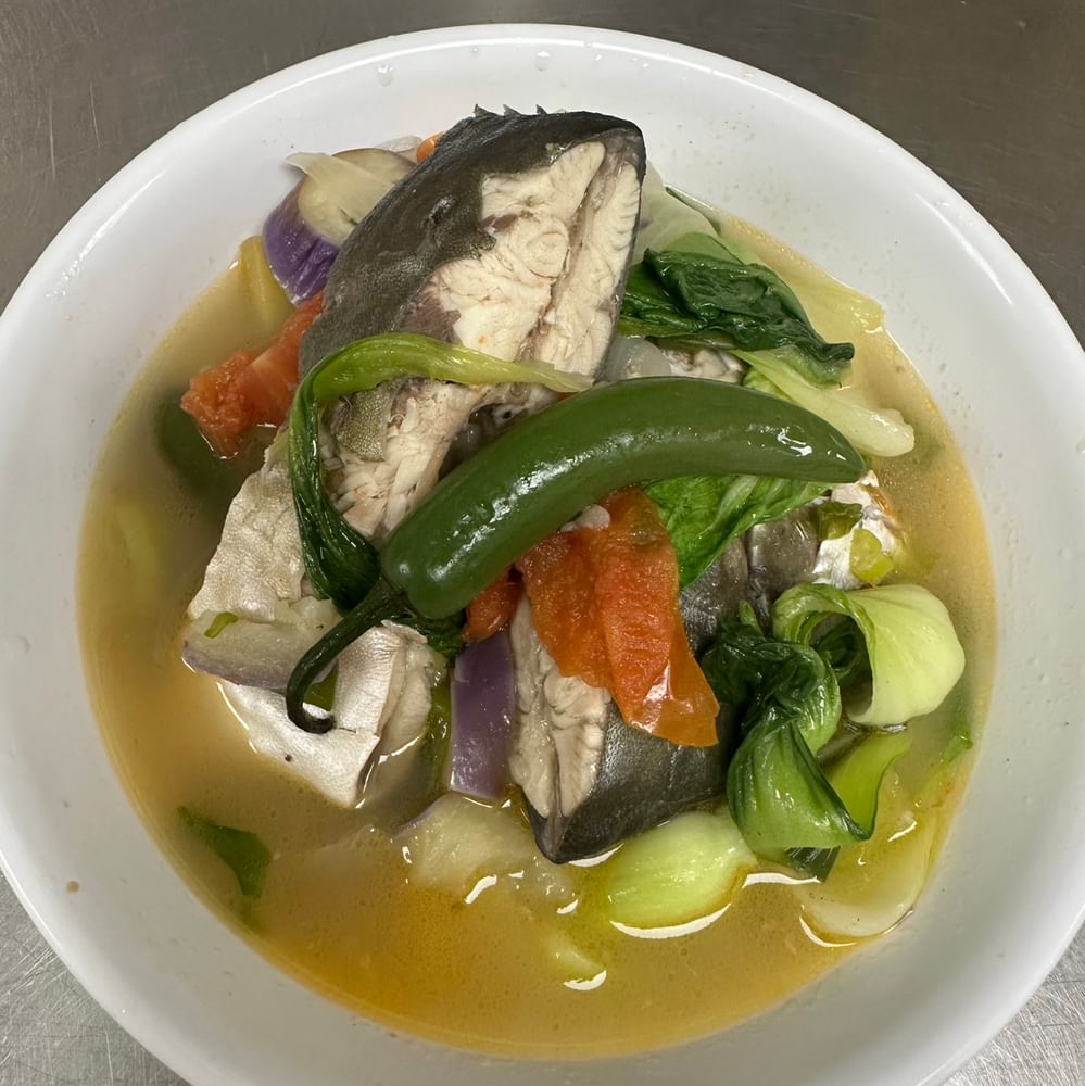 Pompano sinigang soup