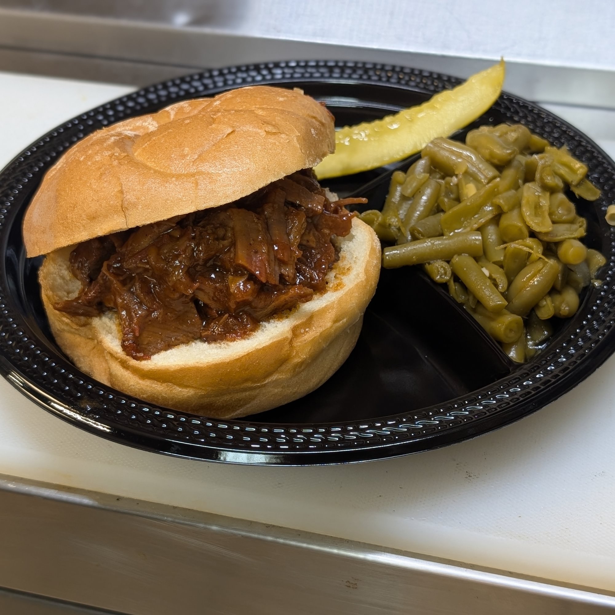 Chopped BBQ Beef Sandwich