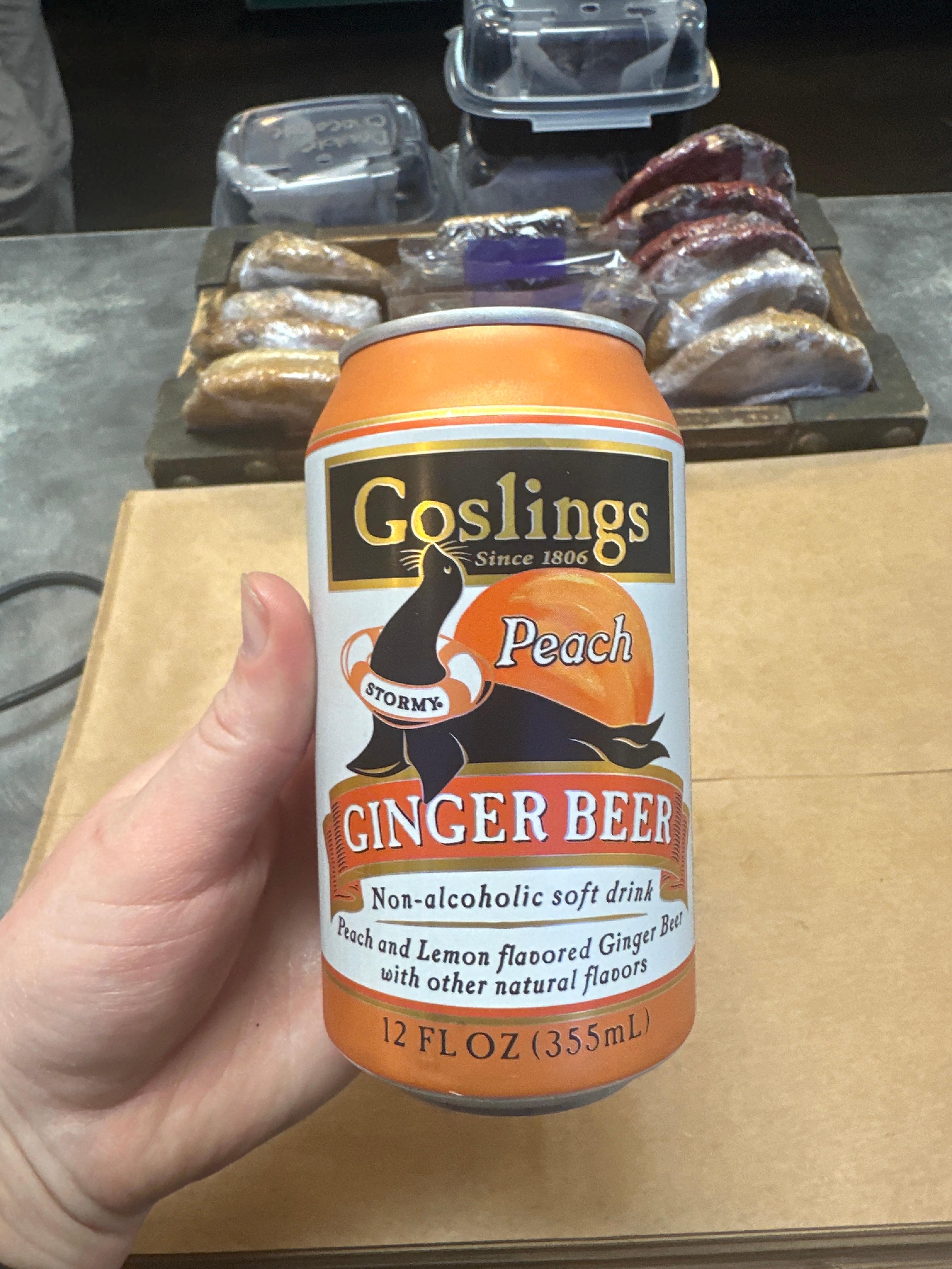 Goslings Peach Ginger Beer single can