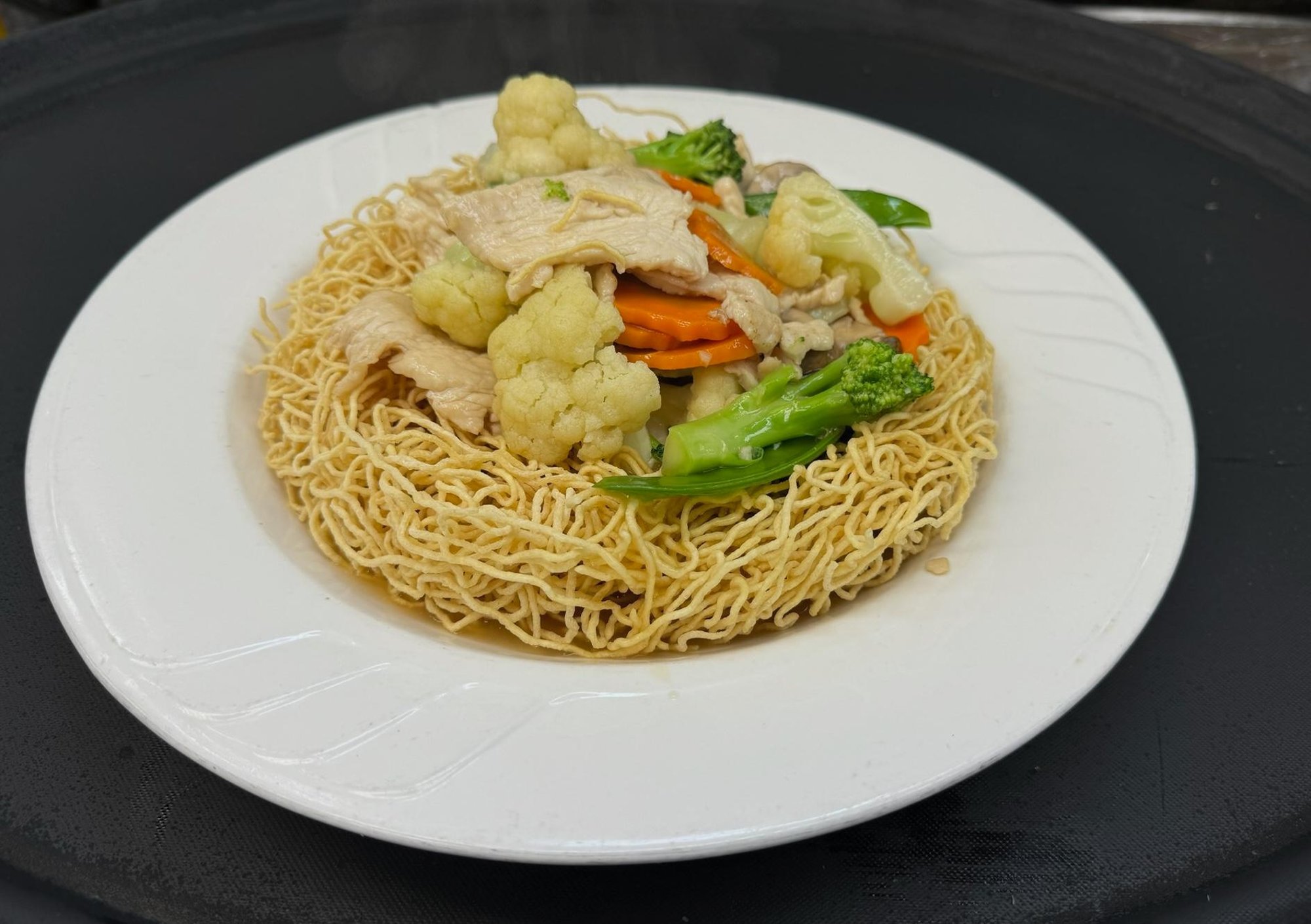 Crispy Egg Noodle Chicken