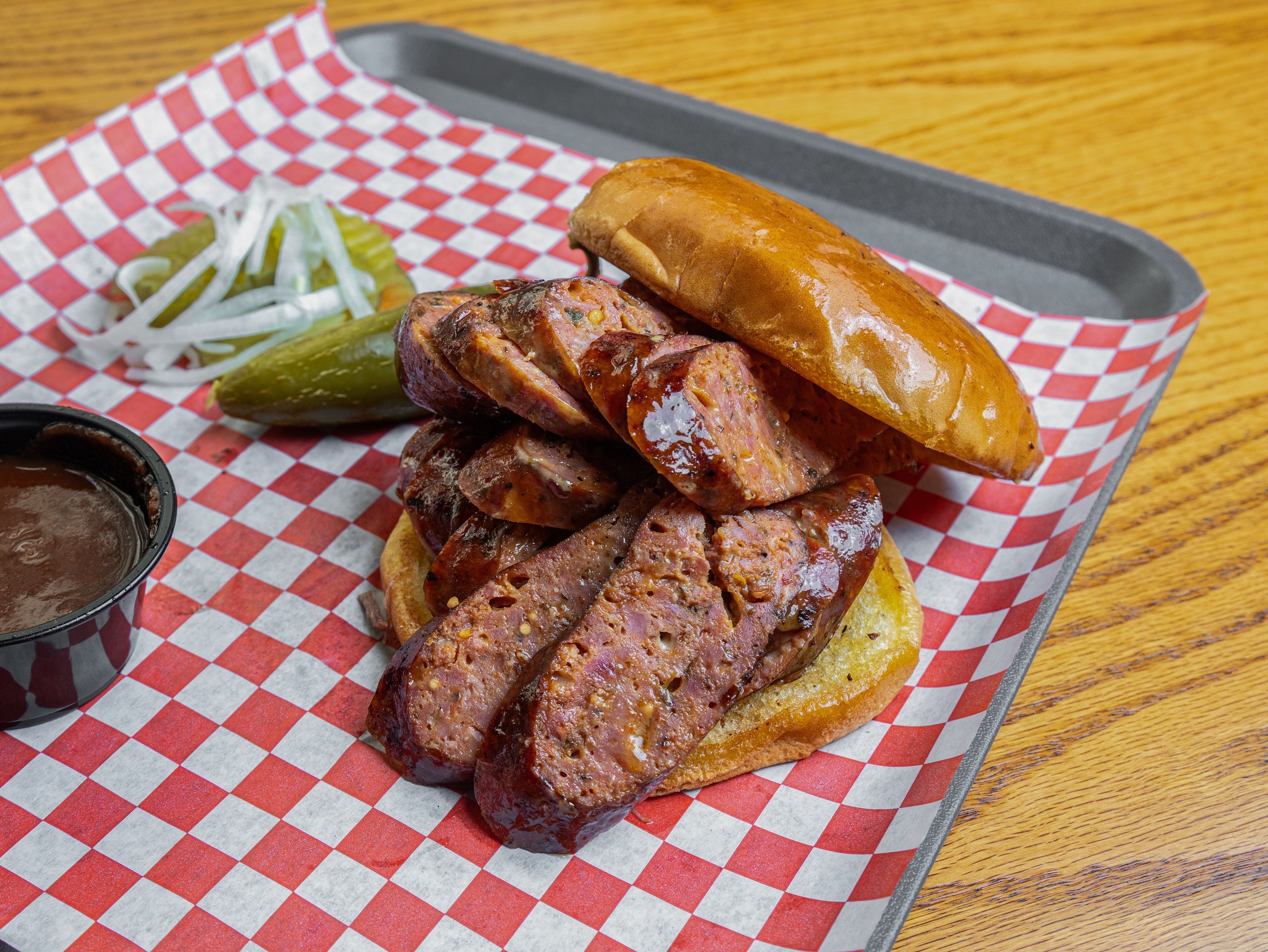 Sausage Link (Jalapeno & Cheddar) Sandwich w/6oz Side (Pick Only 1 Side)