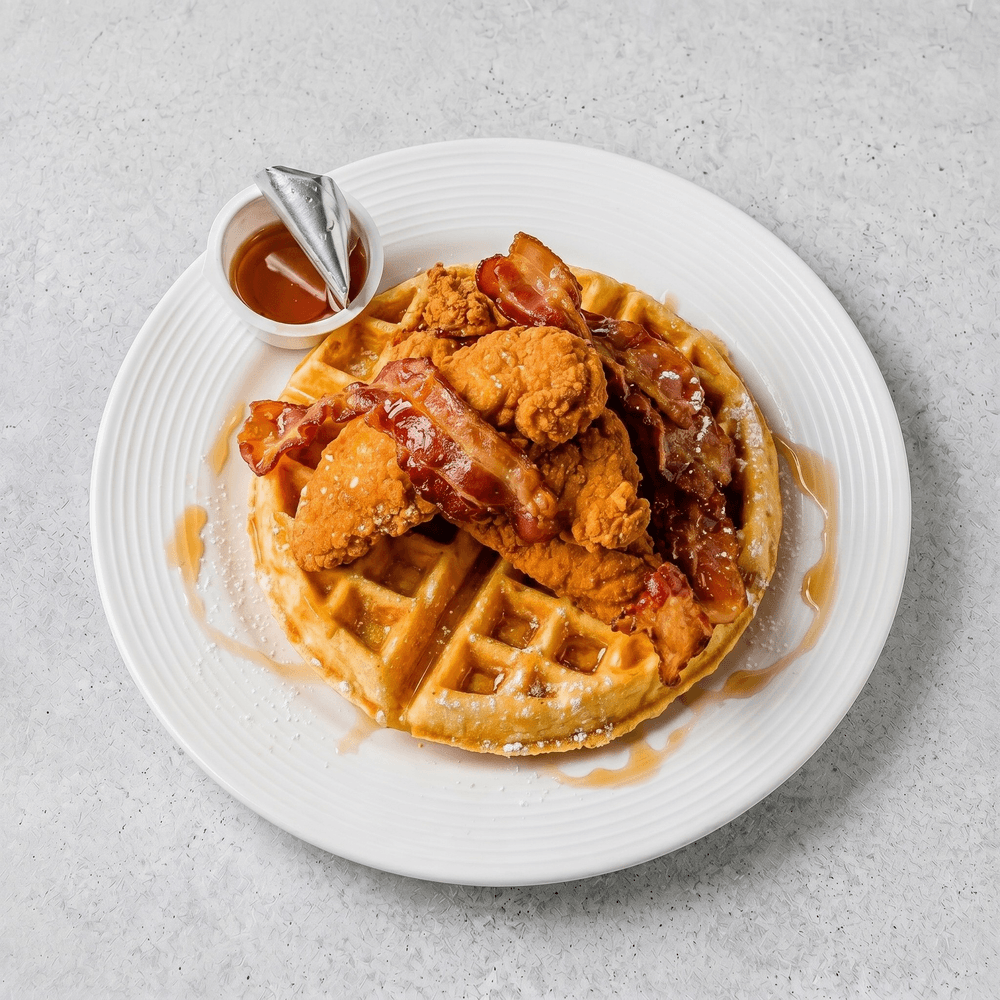 Chicken & Waffle with Bacon
