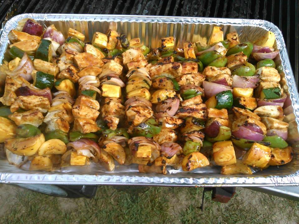 Teriyaki Chicken Kabobs on the grill...YUM!