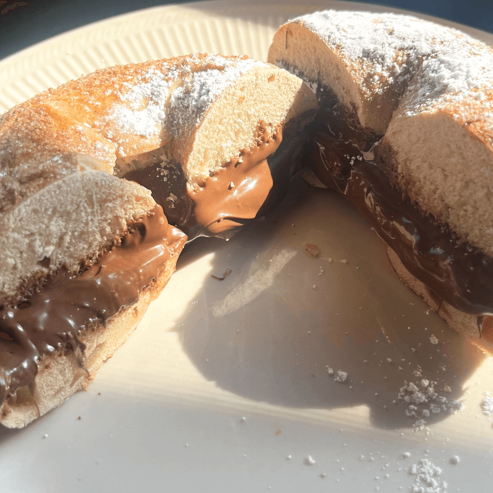 Bagel With Nutella Spread