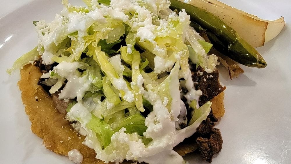 #12 Sopes de Asada Plate Combo