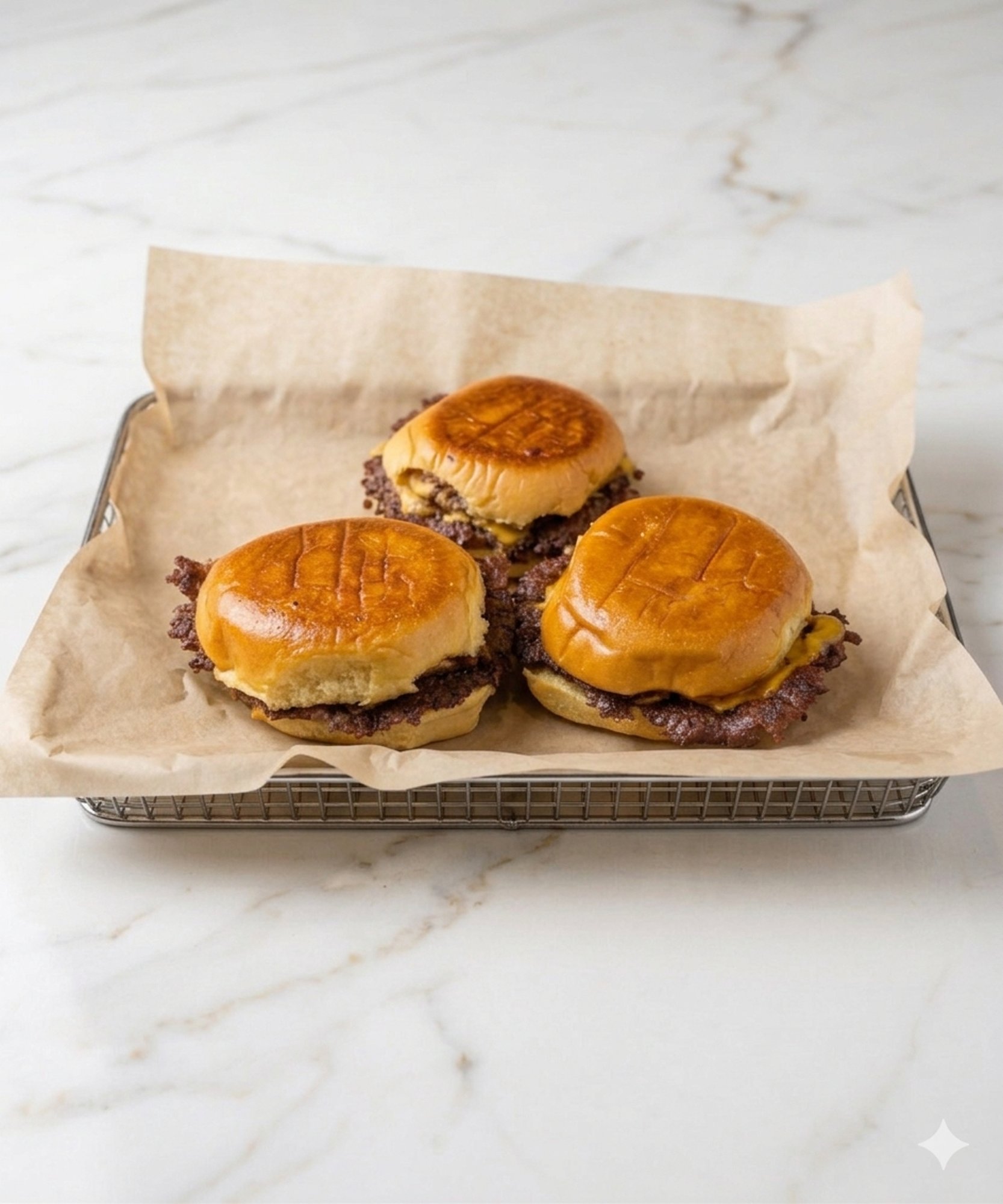(3) Wagyu Smash Cheeseburger Sliders