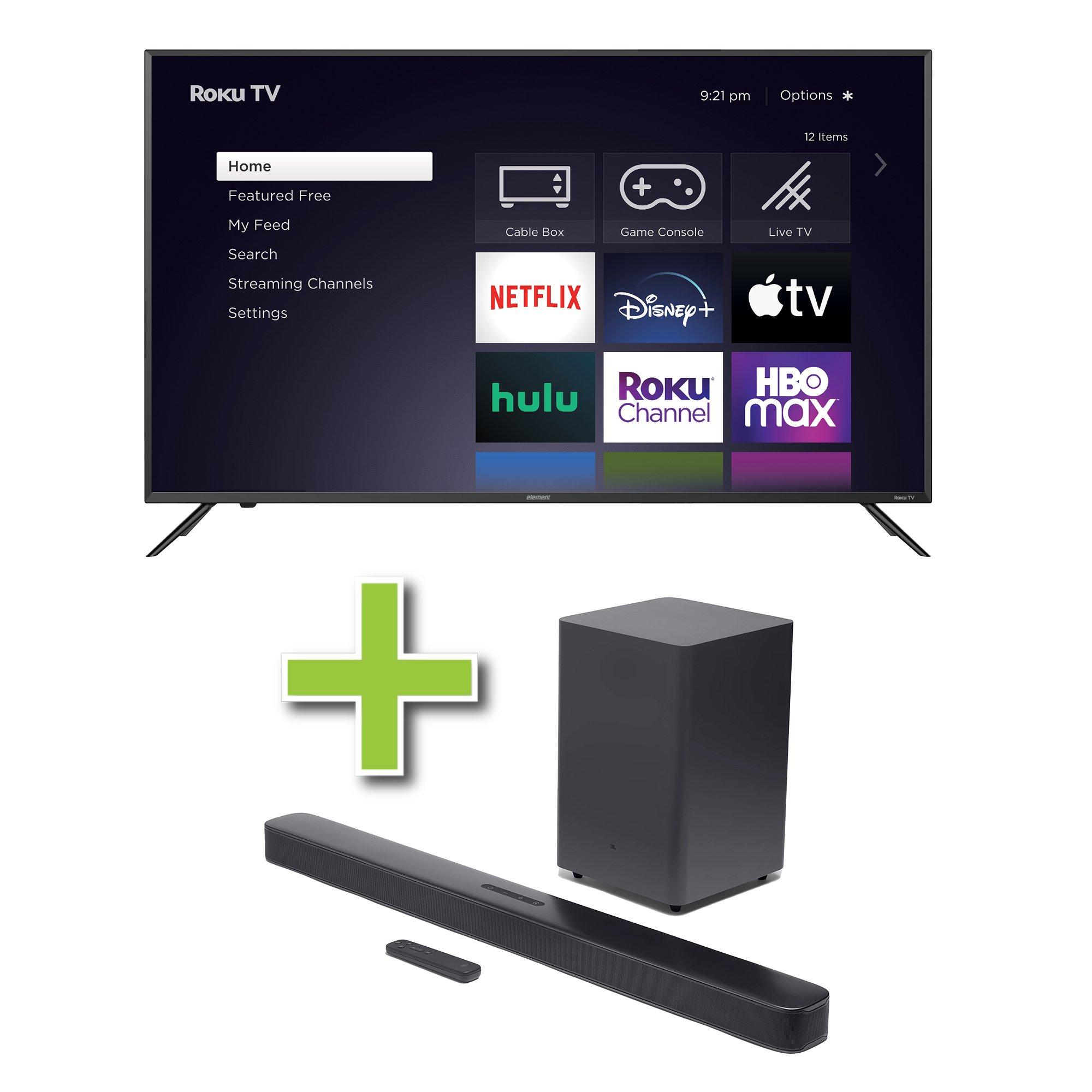 50" Element 4K Ultra HD Smart TV & JBL 2.1 ch Soundbar