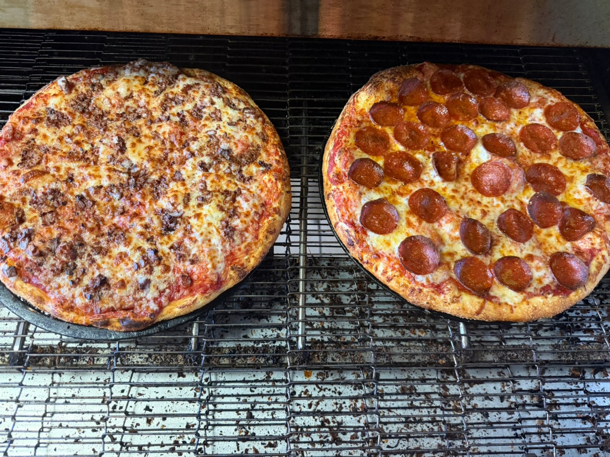 2 Medium 1-Topping Pizzas & Medium Cheesy Garlic Bread