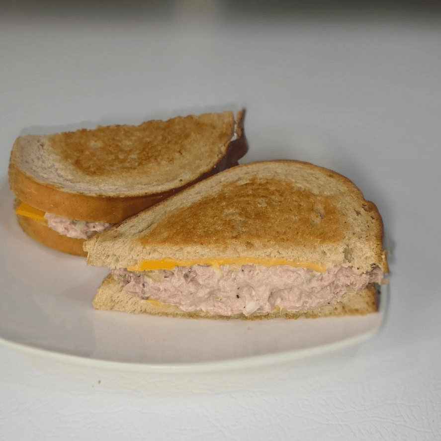 Tuna Melt on Rye Sandwich