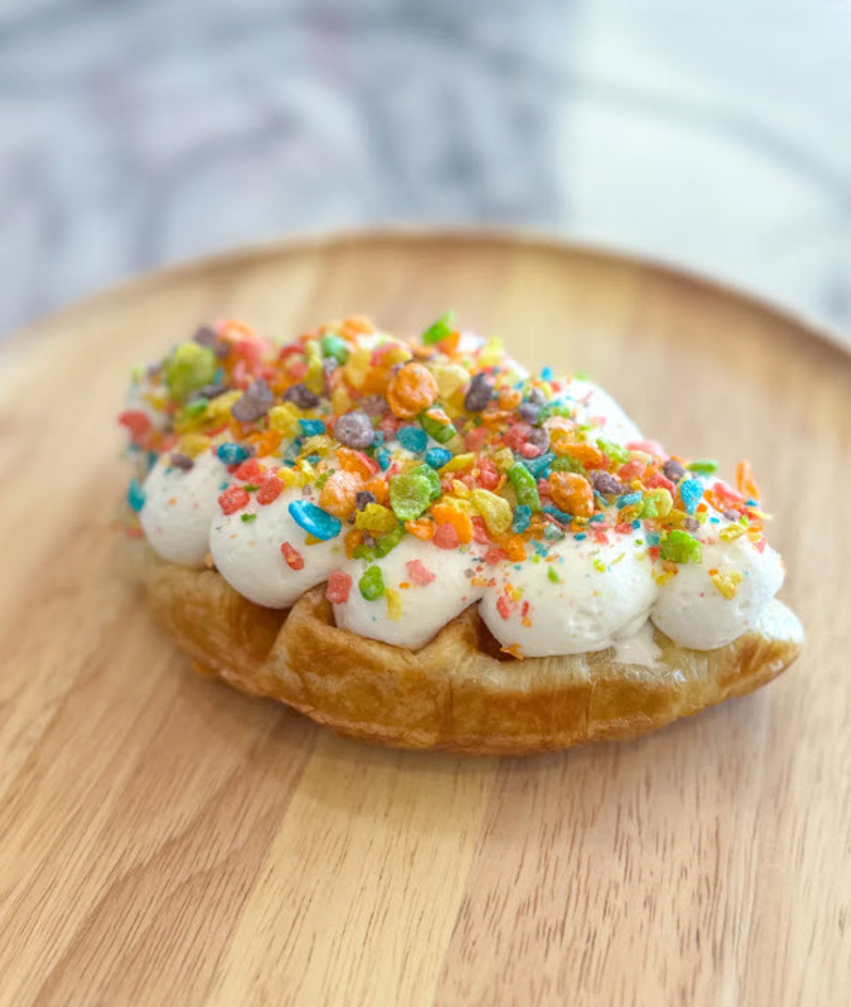 Fruity Pebbles Croffle