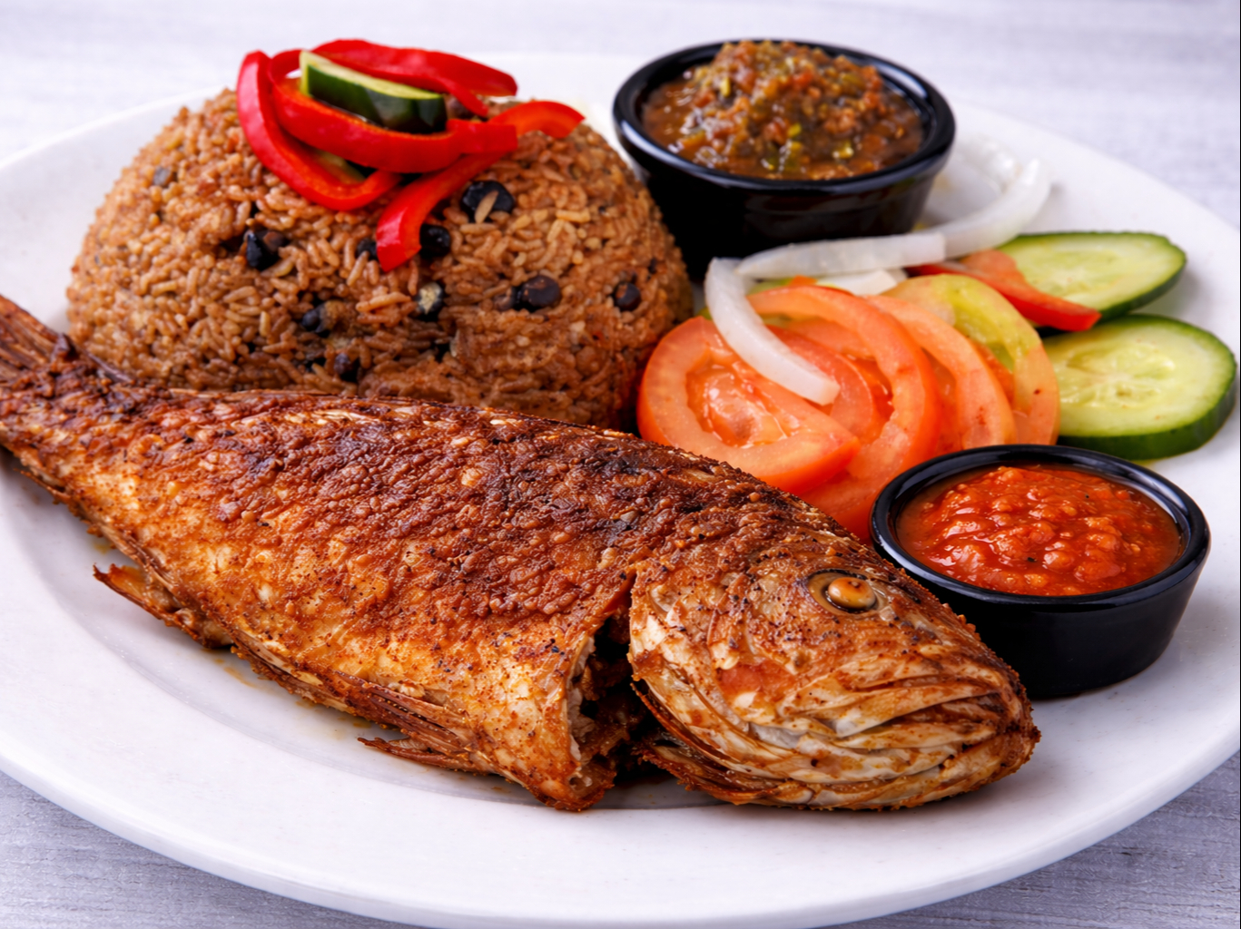 Red Snapper with Rice & Beans