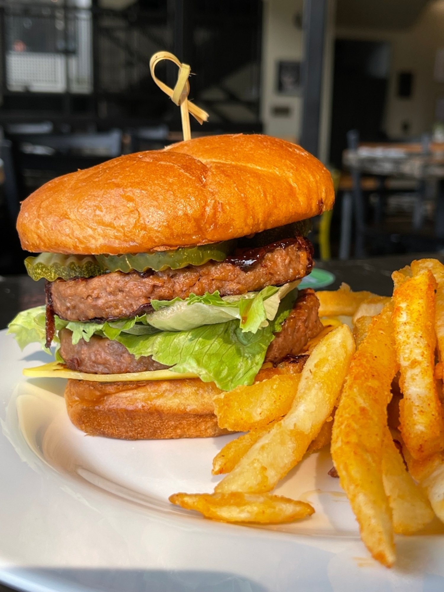 plant based Mac Daddy Burger