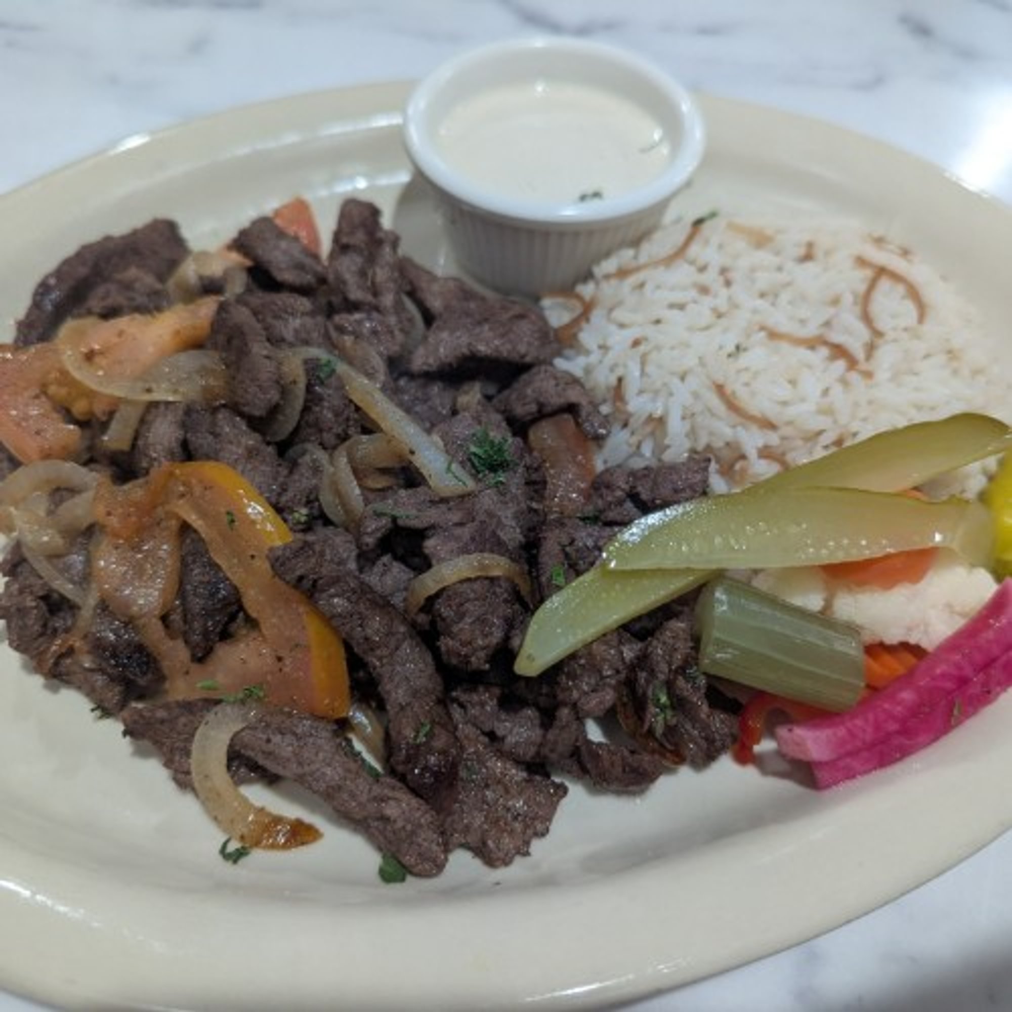 Beef Shawarma Platter Lunch