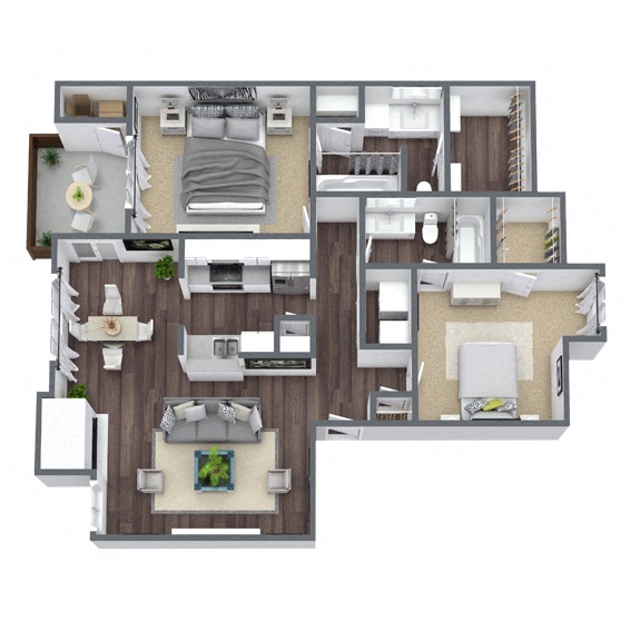 B2: 2 Bed 2 Bath