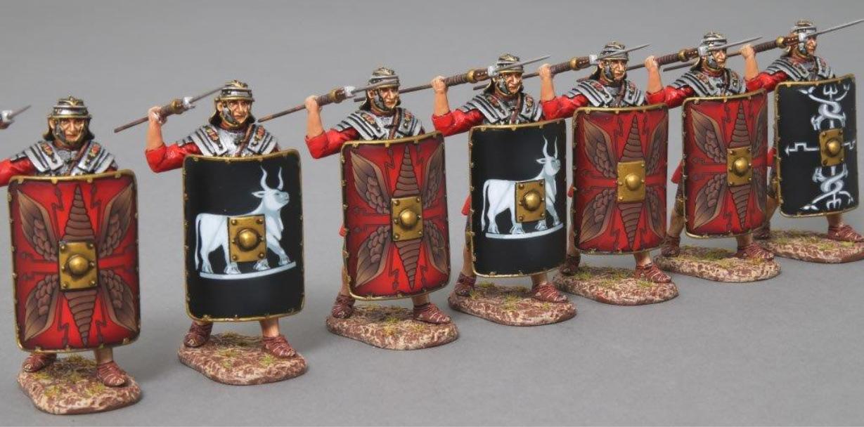 Roman Legionnaires Throwing Pilums