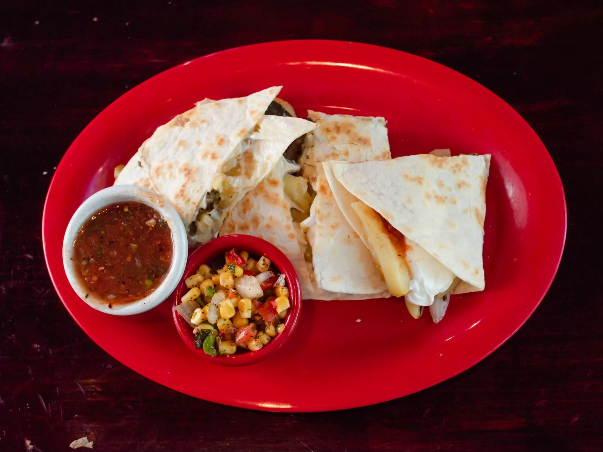 Potato Rajas Quesadilla