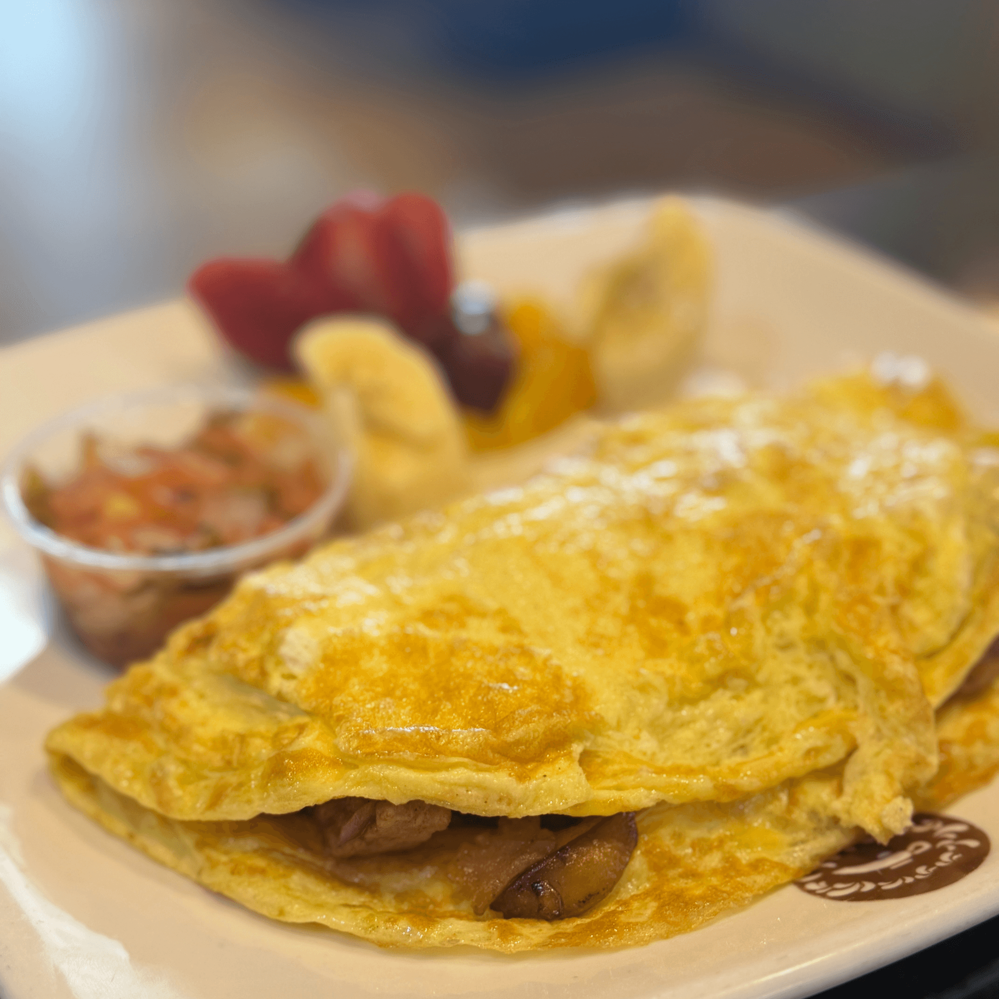 Omelet (Veggies+salsa)