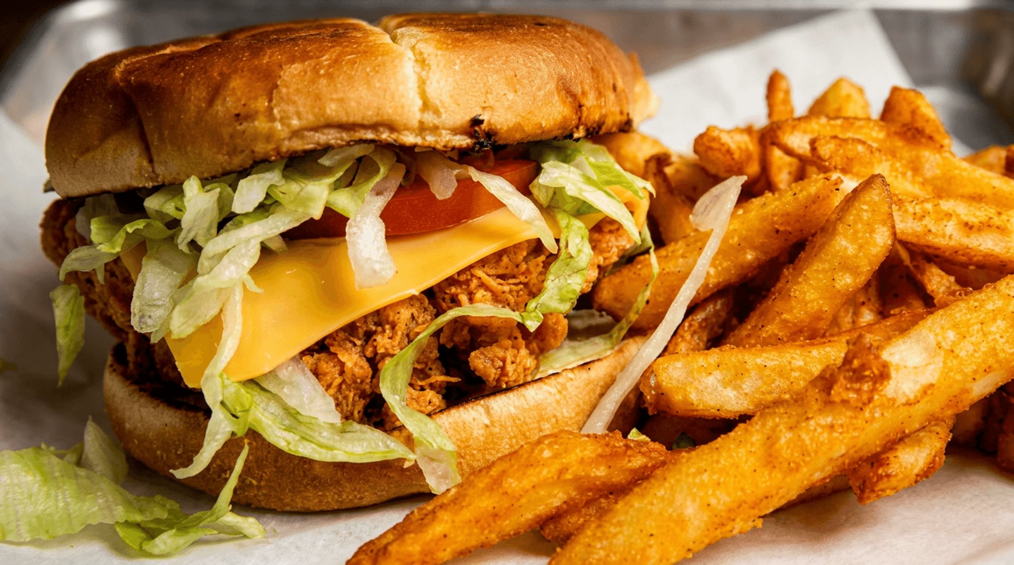 Chicken Deluxe Sandwich W/ Fries
