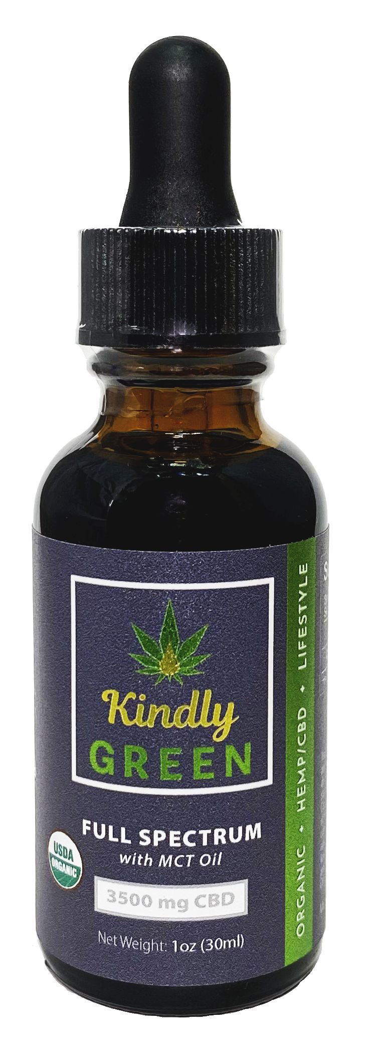 Kindly Green 3500 mg Organic Full Spectrum CBD Tincture