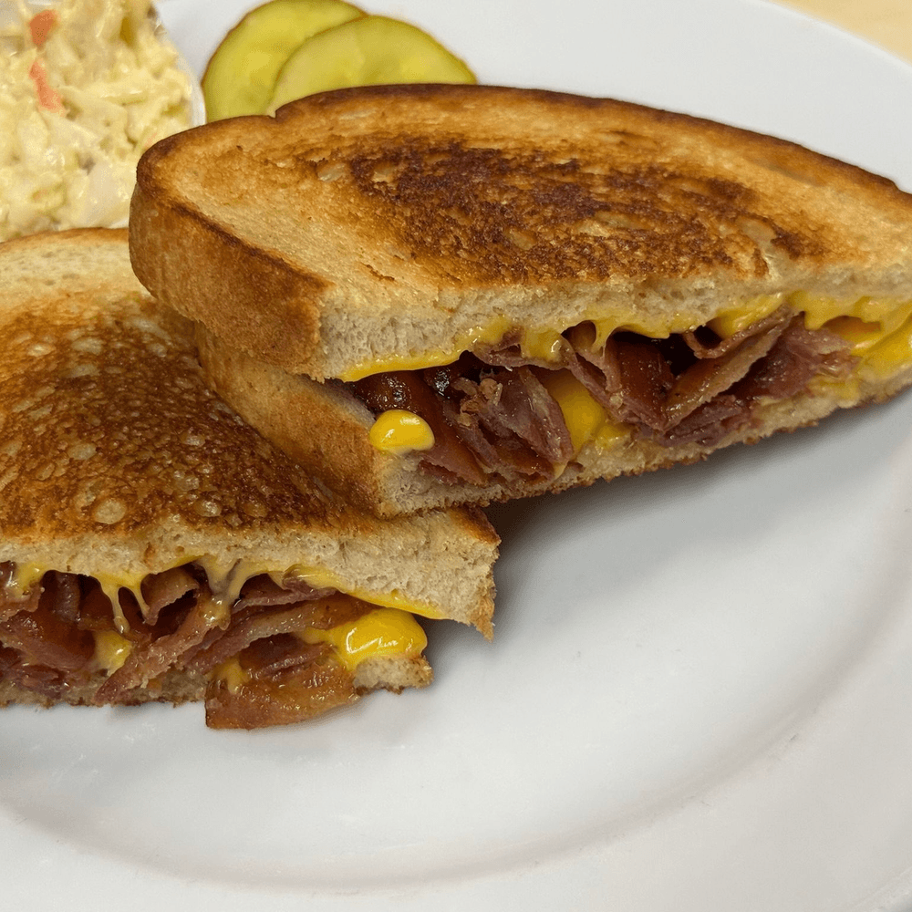 Grilled Cheddar with Bacon Sandwich