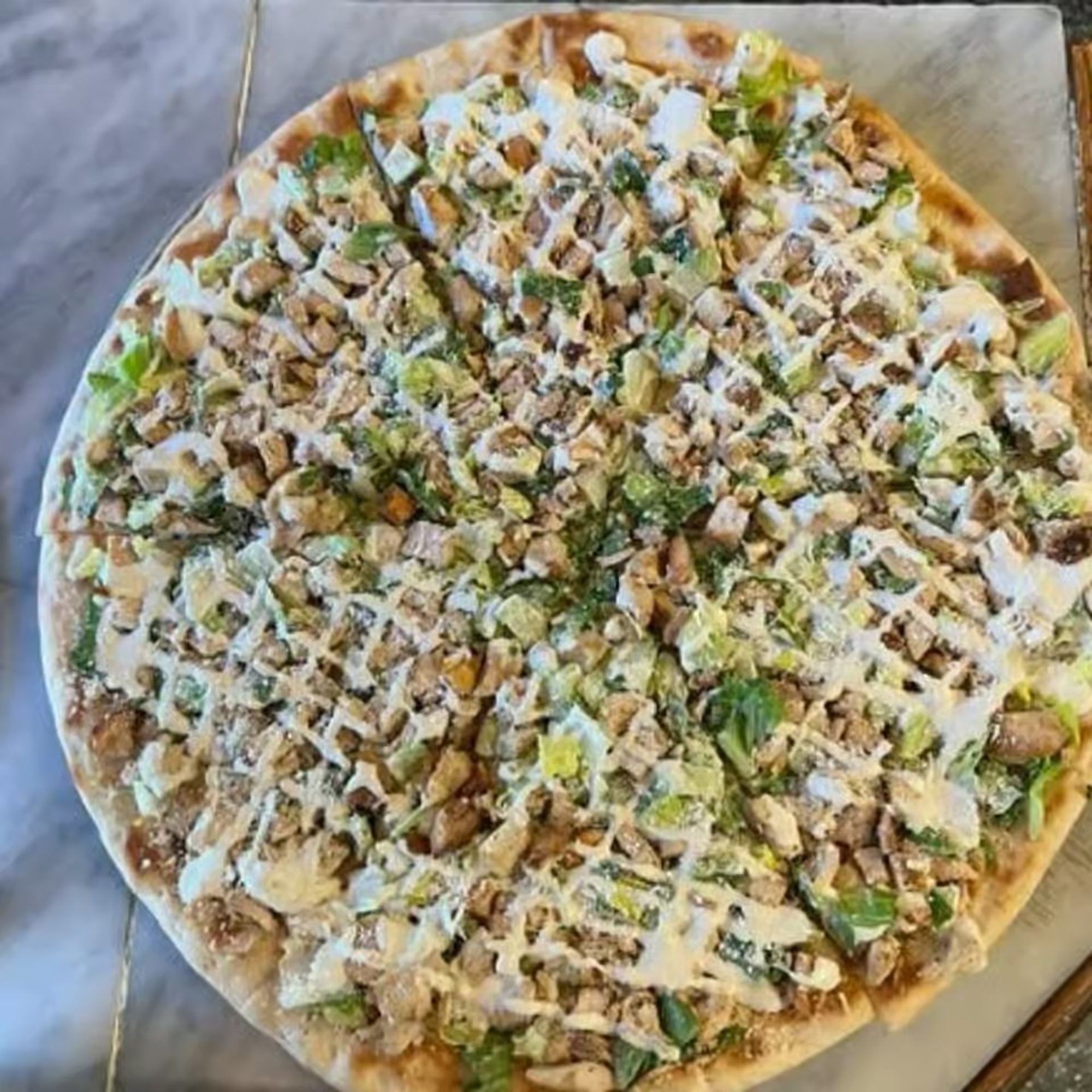 Grilled Chicken Caesar Pie