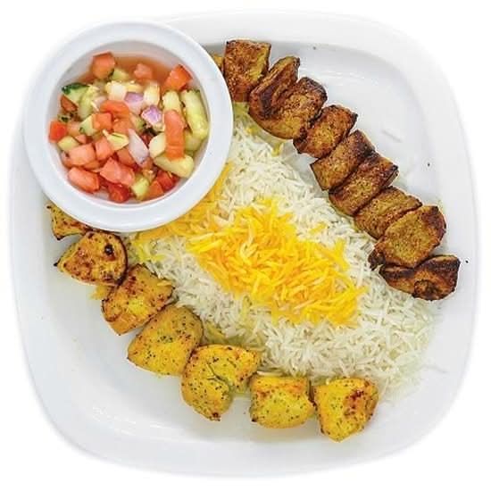 Jr. chicken & lamb kabob