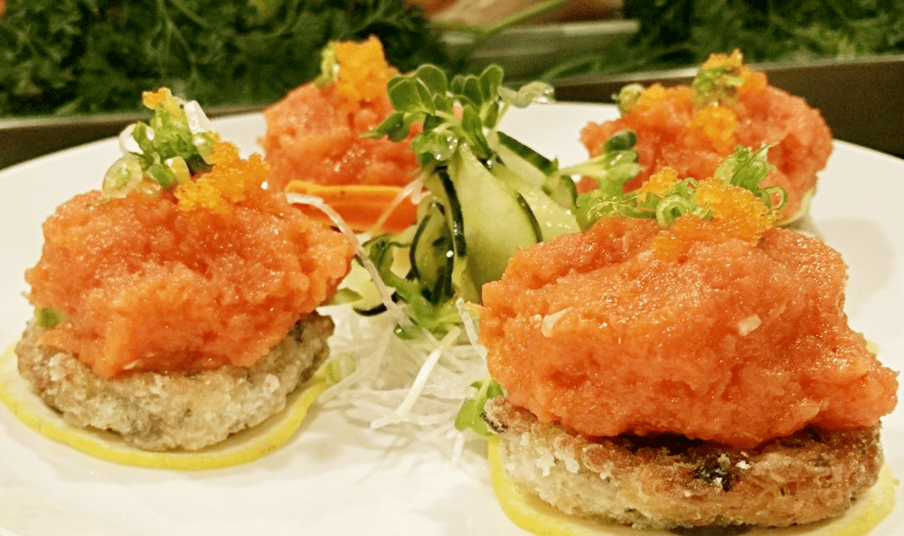 Spicy Tuna on (4 pc) Crunchy Rice Cake