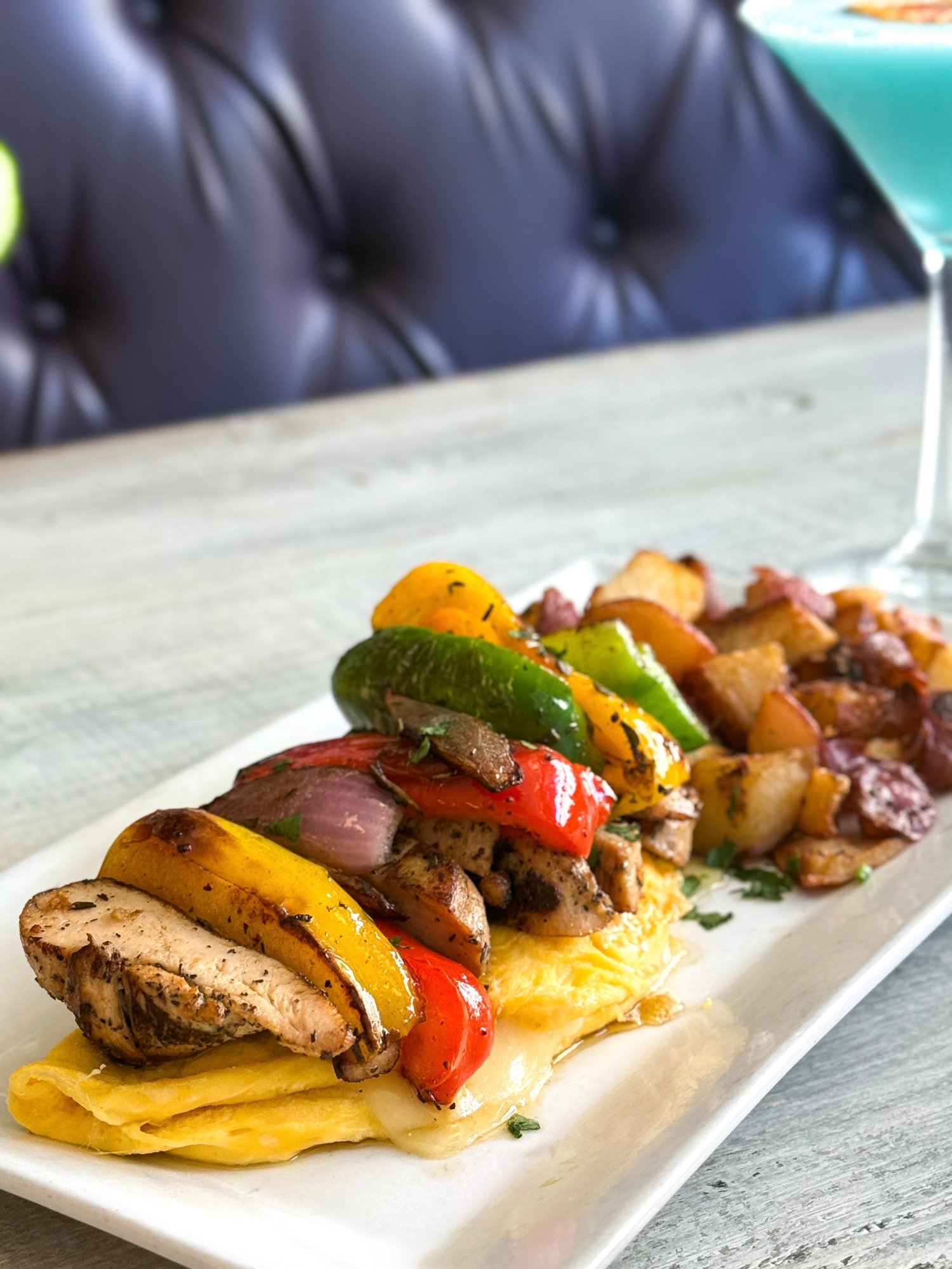 Fajita Chicken Omelet