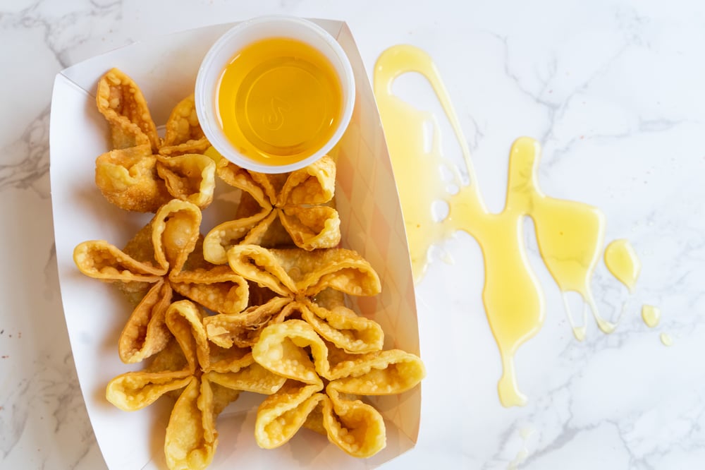 Hand Made Crab Rangoon - Cream Cheese Wontons (5)