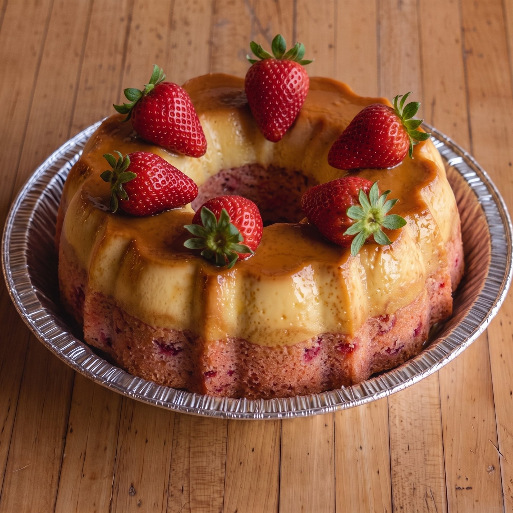 Strawberry Flan