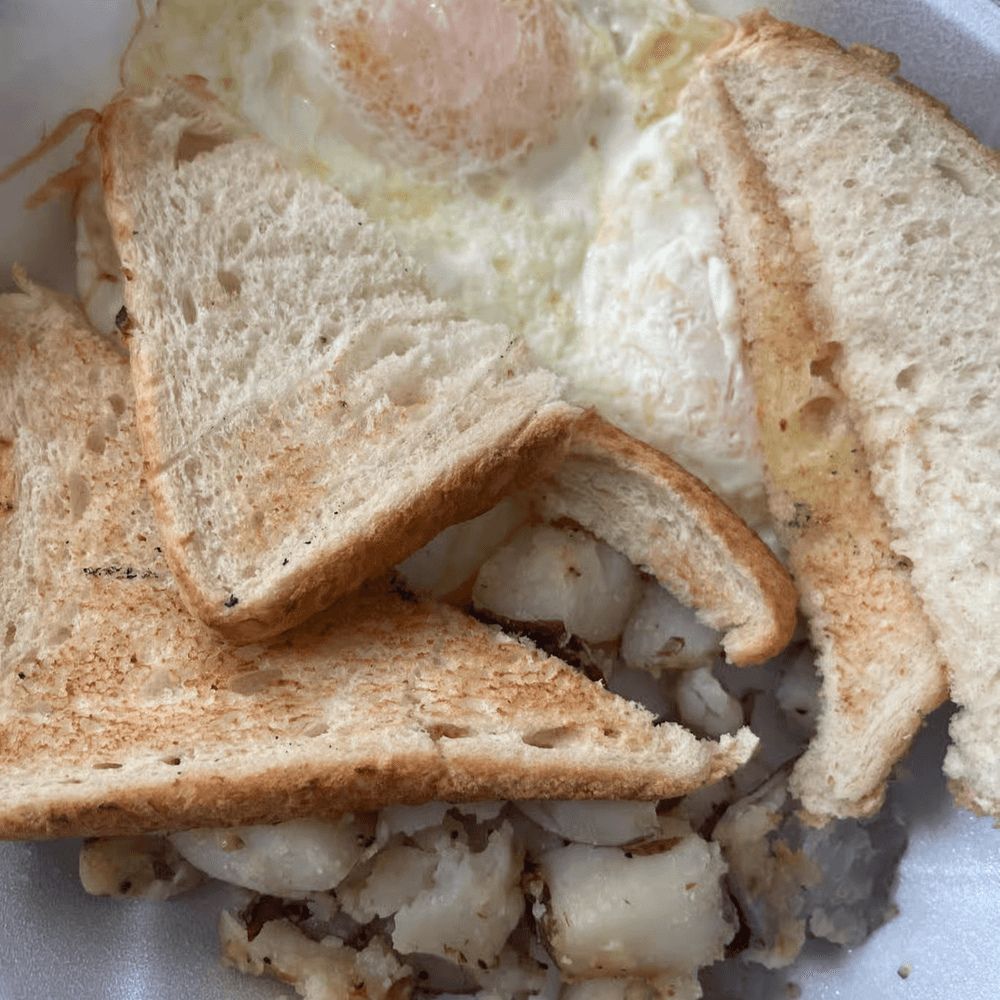 2 Eggs, Homefries & Choice of Toast