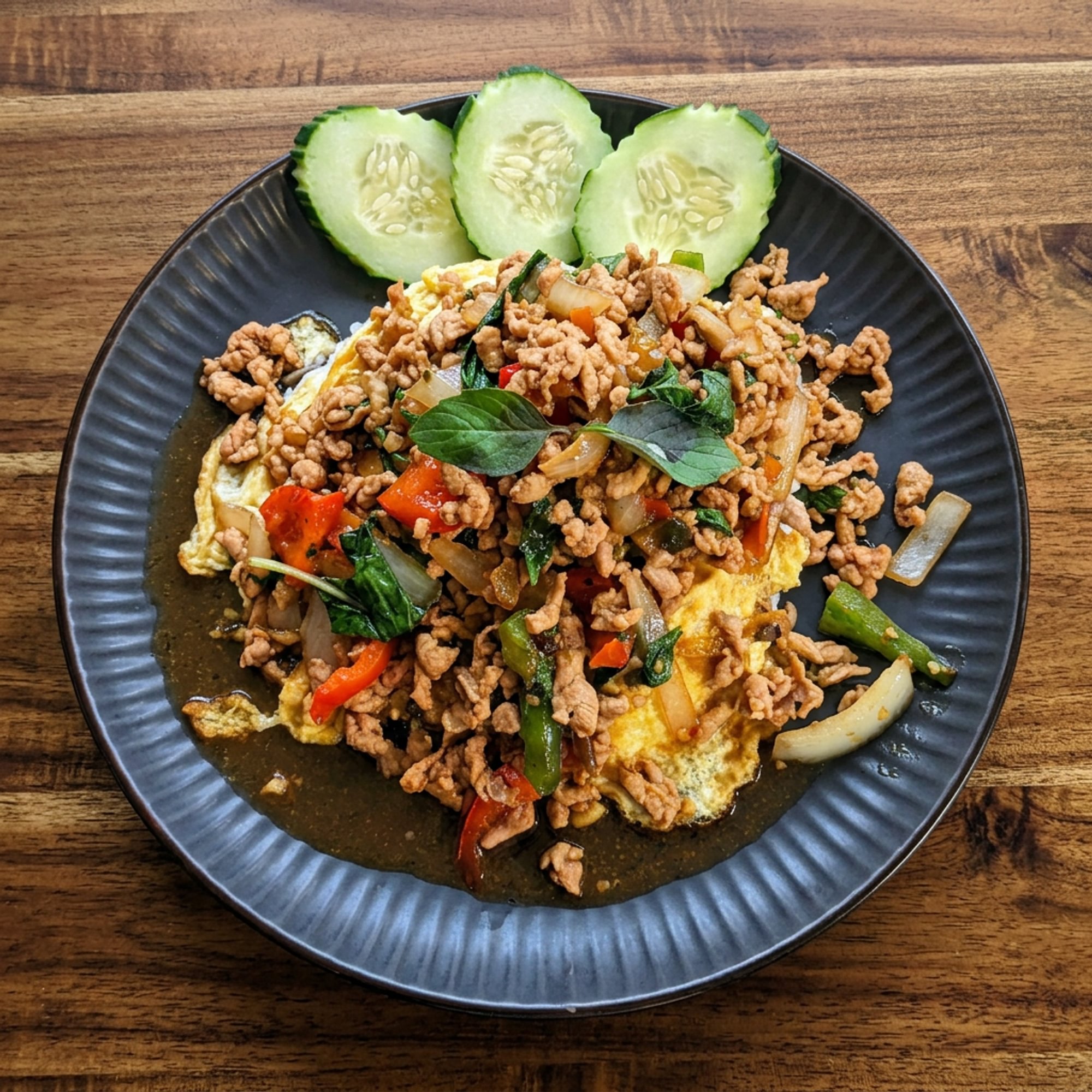 Pad Gra Prao Kai Jiel