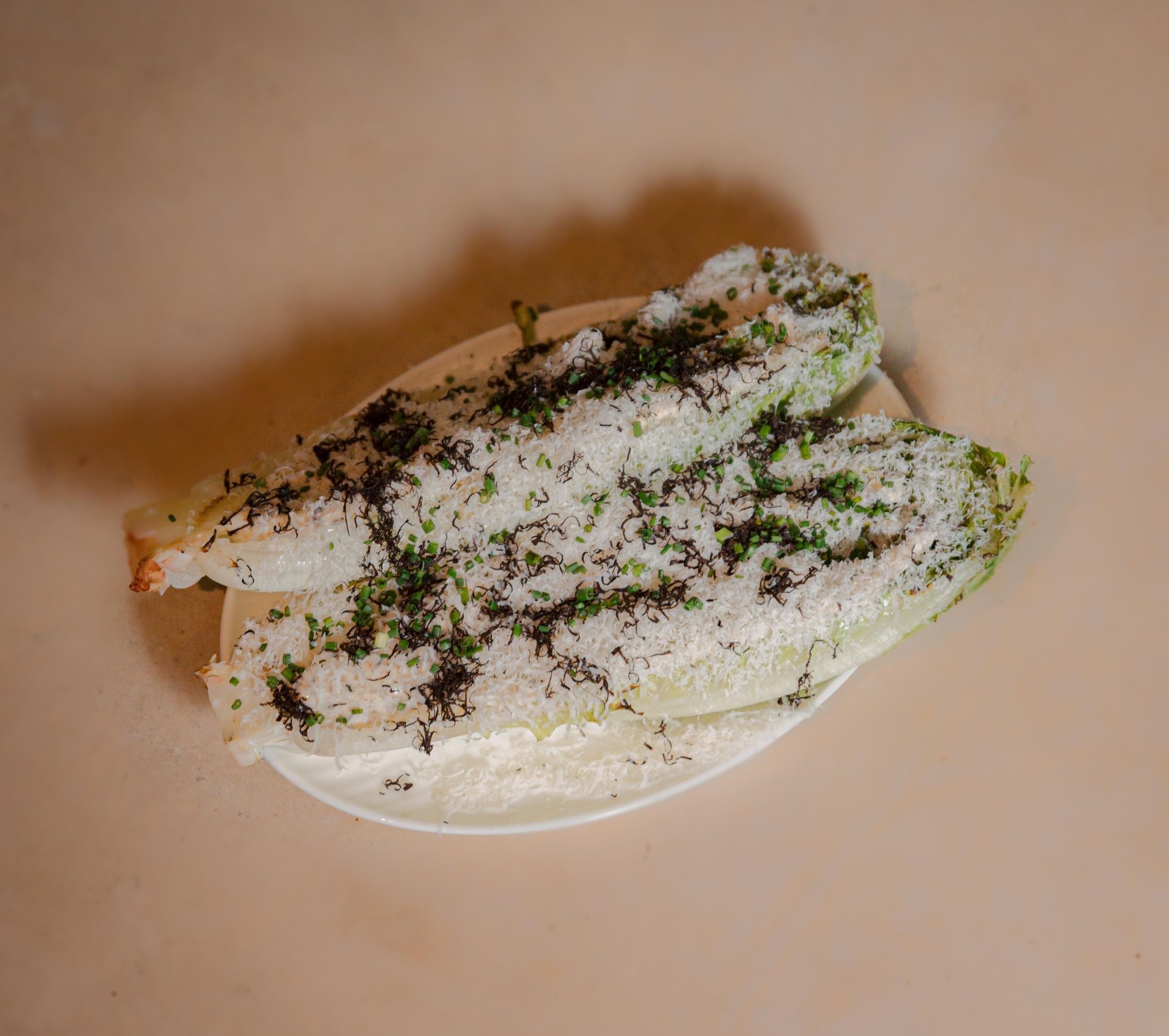 Grilled Lettuce with Truffle Dressing