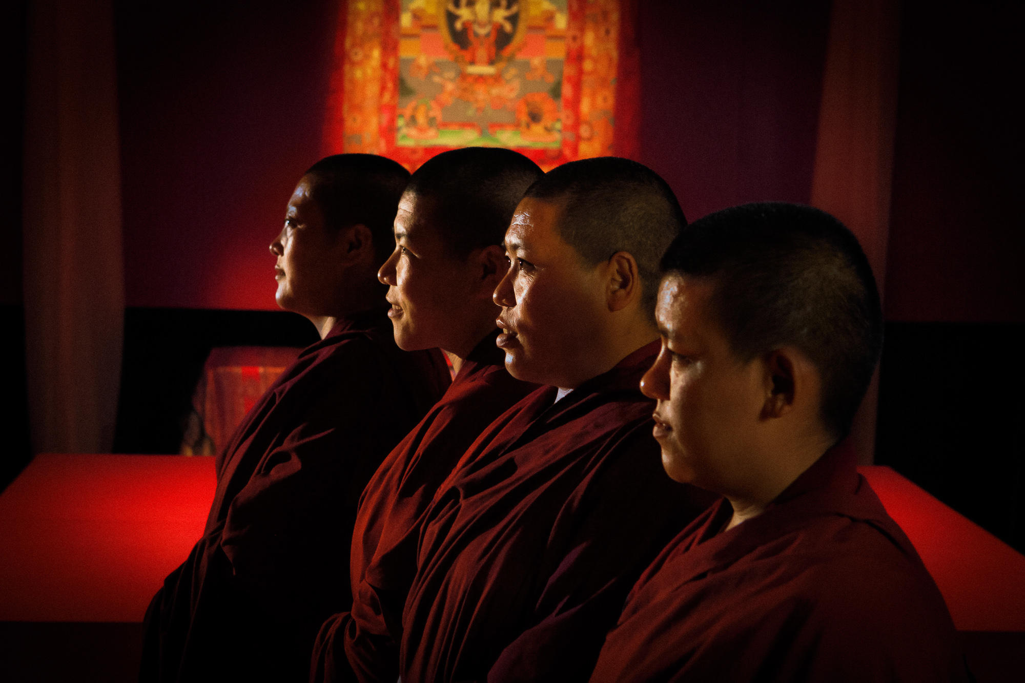 Tibetan Nuns visit Trinity College Hartford, CT. Photo copyright Miceli Productions. http://MiceliProductions.com