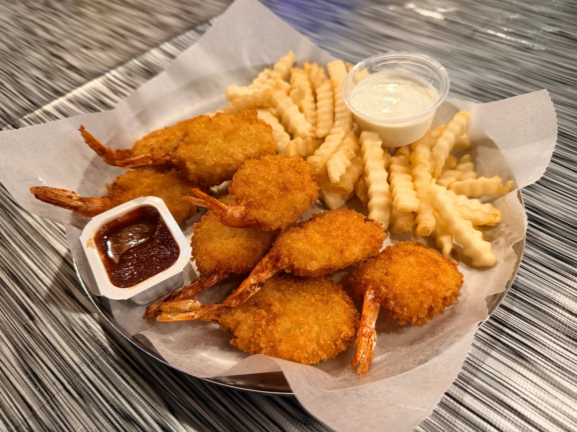 Jumbo Butterfly Shrimp and Fries