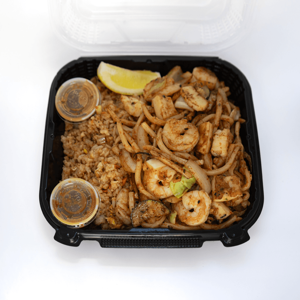 Spicy Udon Noodles with Shrimp & Calamari