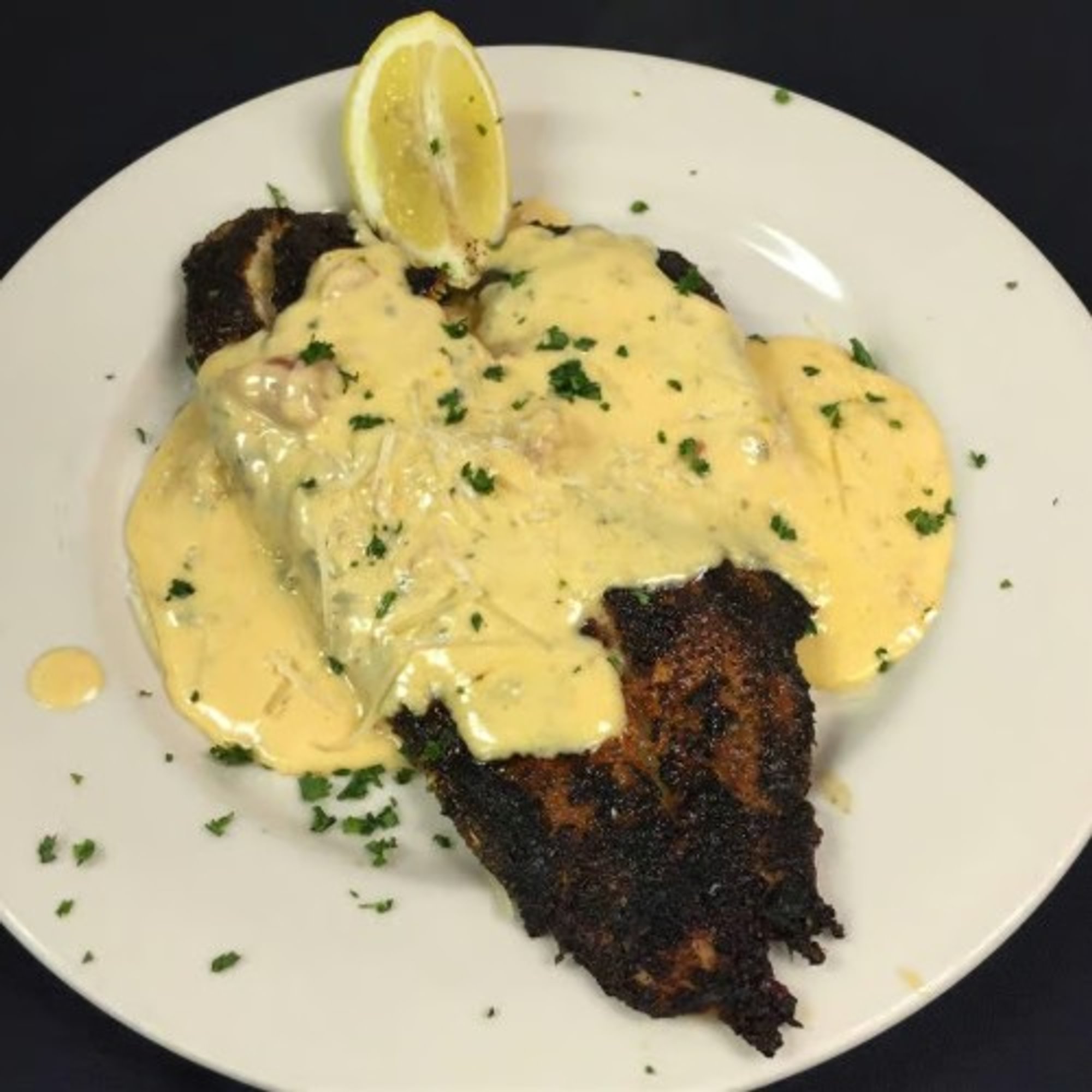 REDFISH WITH CRAWFISH CREAM SAUCE
