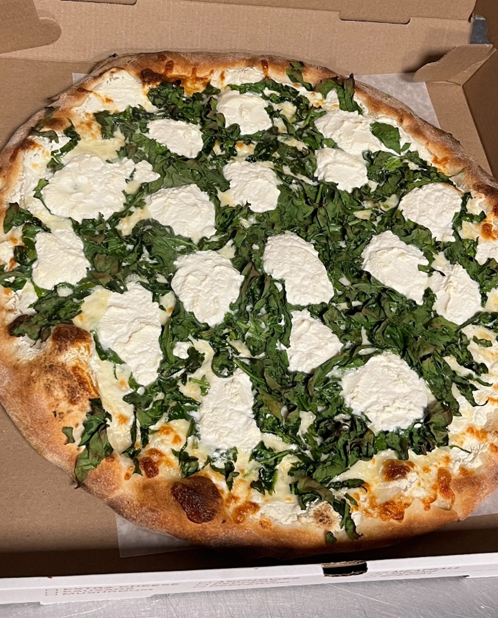 White w/ Spinach 16" Pizza